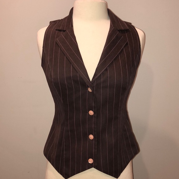 Menthol Joan Rasmussen Vest Pantsuit Sz S - Picture 2 of 5